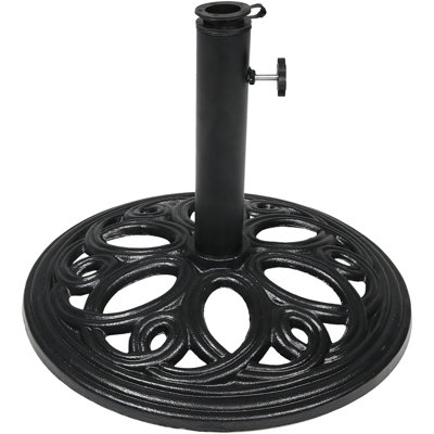 Base de parasol de marché ronde en fonte noire Monténégro 24 lb