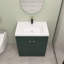 Meuble-lavabo autoportant de 30 po avec lavabo en résine blanche et 2 portes d'armoire à fermeture en douceur-649324113-649324118