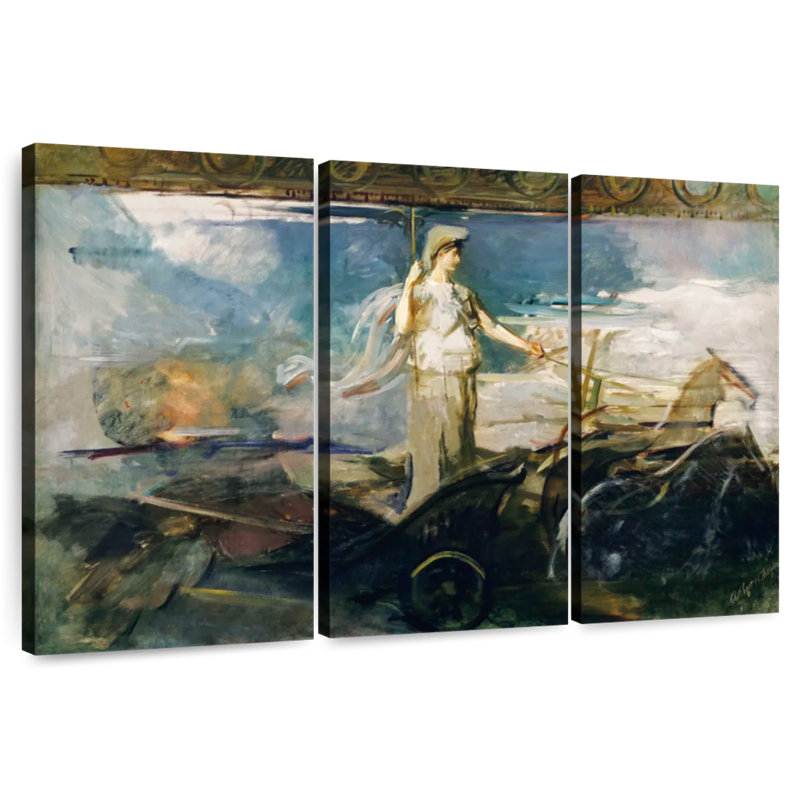Leisha Minerva In A Chariot 1894, 24" H x 38" W