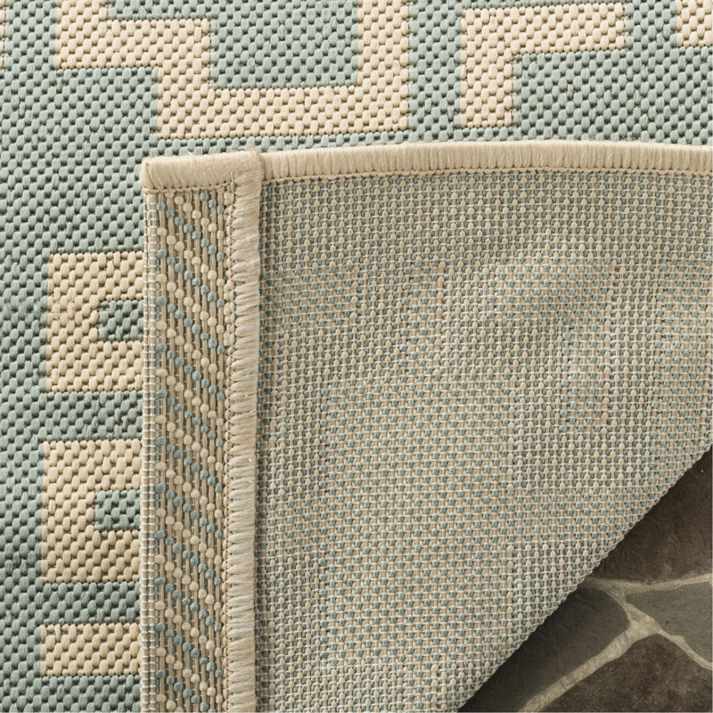 Tapis géométrique Jamon Martha Stewart Performance, Rectangle 5 pi 3 po x 7 pi 7 po