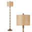 Lampe rétro sur pied, température 3 couleurs, lampes sur pied à interrupteur à chaîne, grande lampe rétro Farmhouse, (brun)