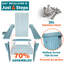Ensemble de 4 chaises Adirondack modernes en plastique pour l'extérieur avec support pour tasses Aurra-69850202