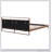 Brown&Gray Leather Bed With 2Pcs Night Lights-1216947477