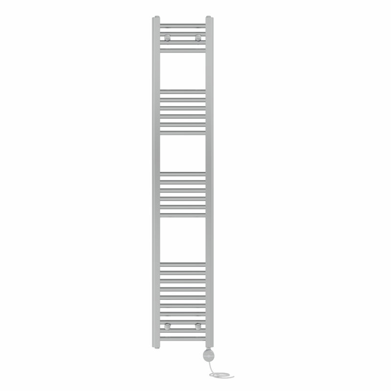 Desdemona Straight Towel Rail Heated Towel Rails, 160cm H x 30cm W x 3cm D, Chrome