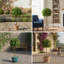Arbre topiaire artificiel 3 pi en pot, plante artificielle dense et verte pour le patio d'entrée