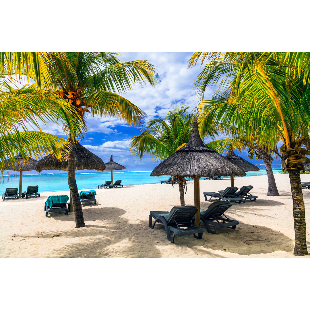 Exotic Paradise -Mauritius Island by Freeartist - Wrapped Canvas Print