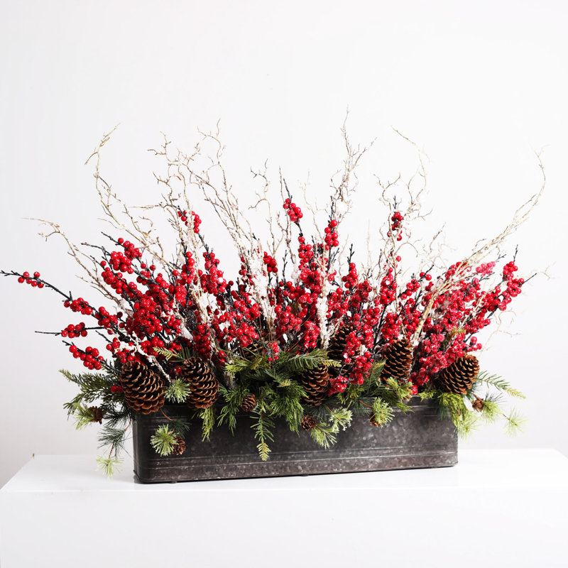 Centre de table en cèdre de Noël, H 36 po x l 10 po x P 22 po