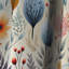 Doux pastels fleuris décoratifs - Rideau abstrait bohème - Rideau abstrait occultant - 1 panneaux-107556188