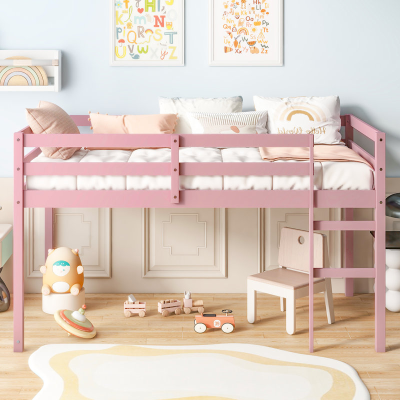 Lit mezzanine simple Orrtanna par Harriet Bee, Rose, Simple