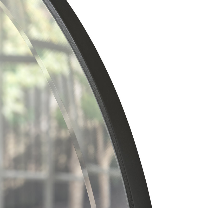 Drumnasole Wood Wall Mirror, Black