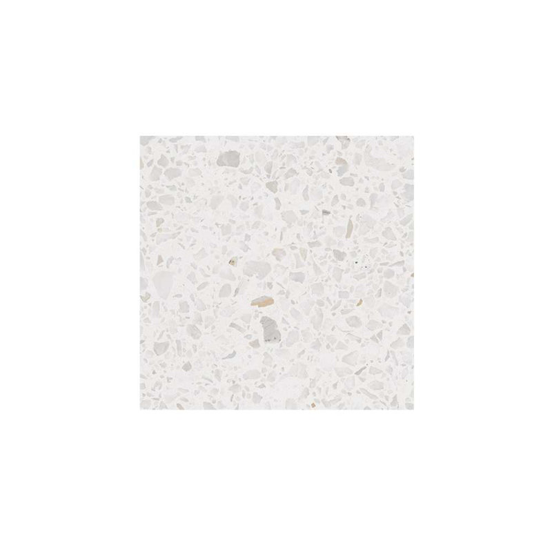 Terrazzo 8" x 8" Matte Porcelain Tile, Nacar White