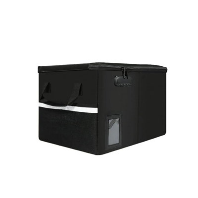 5200°F Fireproof Insulated File Box with Lock, Collapsible Anti-Static Document Organizer with Handle