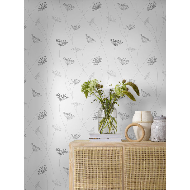 Boråstapeter Queen Anne Wallpaper, White
