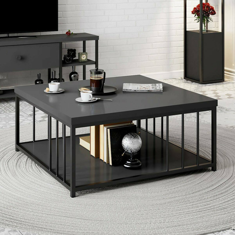 Aliona Coffee Table, Anthracite/Black