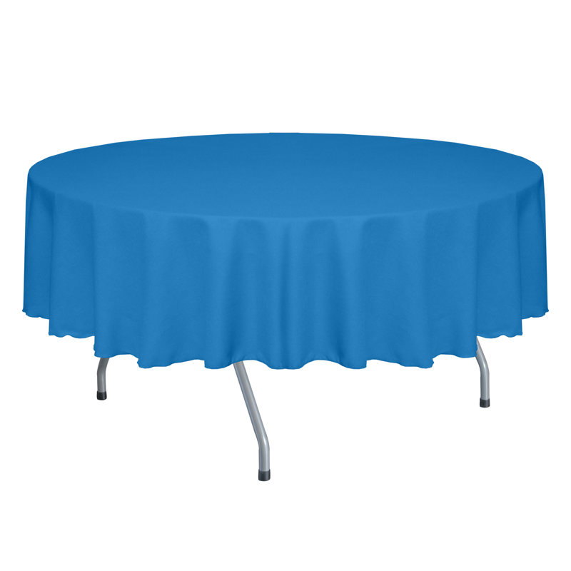 Ultimate Textile Round Tablecloth, 58" Round, Cobalt, 3