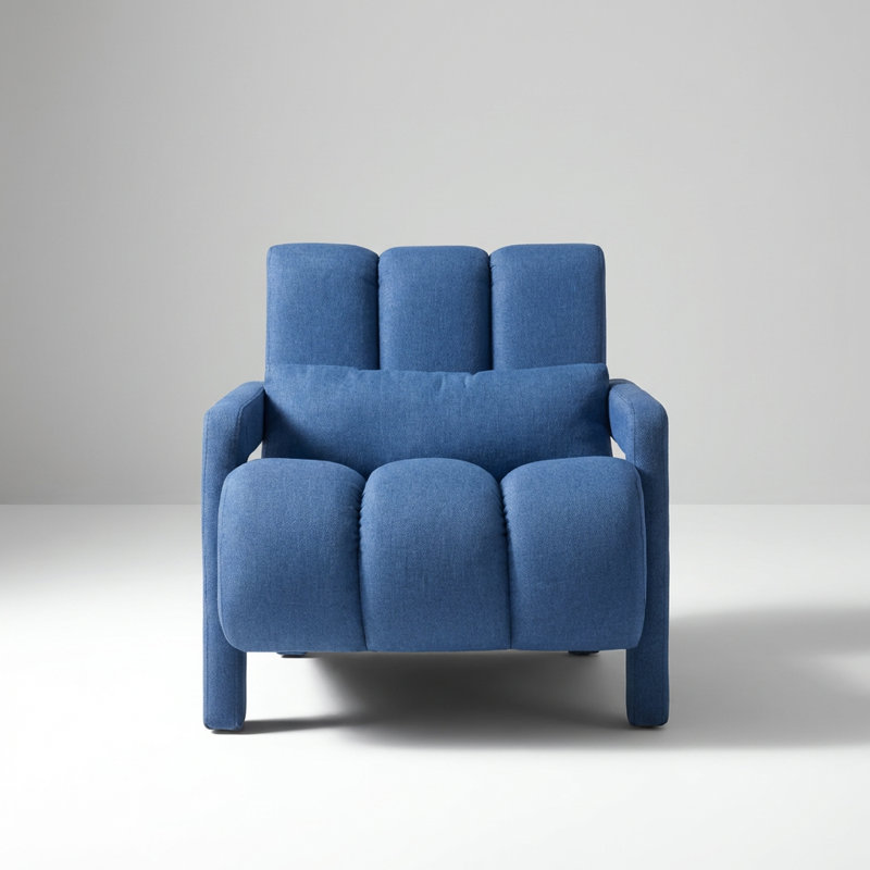 Élégante chaise d'appoint rembourrée avec coussin amovible