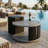 42In Propane Fire Pit Table 50000 BTU, Auto Shut-Off, Hidden Tank, Woodgrain Finish