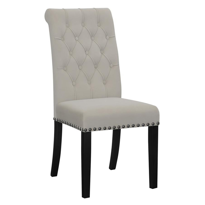 Chaise de salle à manger rembourrée Kattamuri, Sable