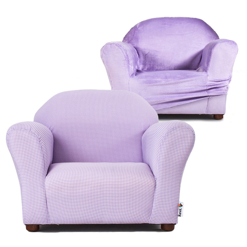 Keet Roundy Kid's Chair + Cover Combo Set, Lavender