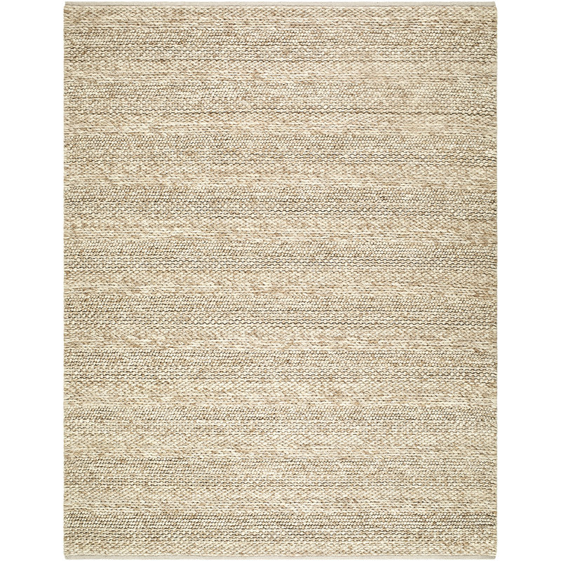 Moroccan Wool Hand Woven Area Rug, Light Beige/Brown/Tan, Rectangle 152 x 244 cm