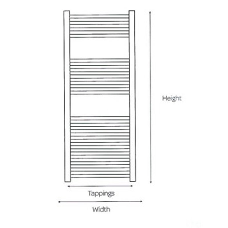 Heated Towel Rails, 160cm H x 50cm W x 5.5cm D