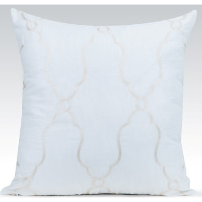 Viola Embroidered Feather Throw Pillow