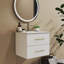 Meuble-lavabo mural 24 po avec lavabo en céramique et deux tiroirs-269304319