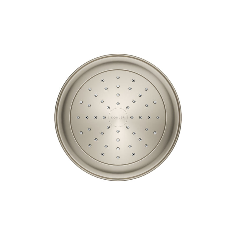 Artifacts Standard Fixed Shower Head with Katalyst Spray, Vibrant Brushed Nickel