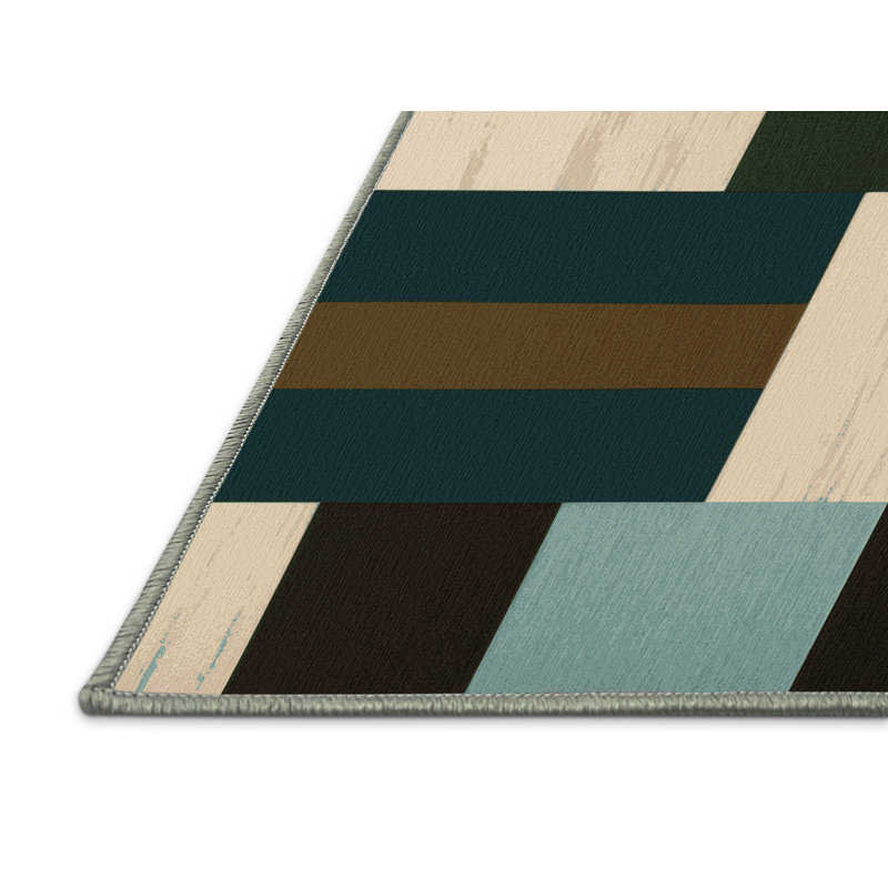 Pixel Pattern Plains Rug, Round 3'