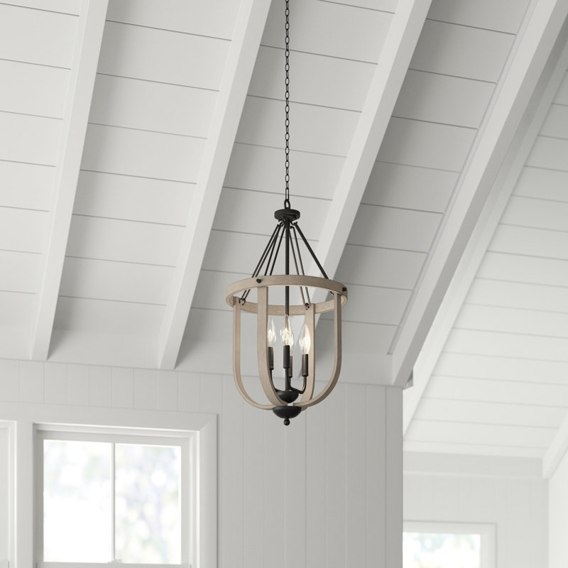 Culler 4 - Light Dimmable Kitchen Island Bulb Chandelier, Smoked Birch