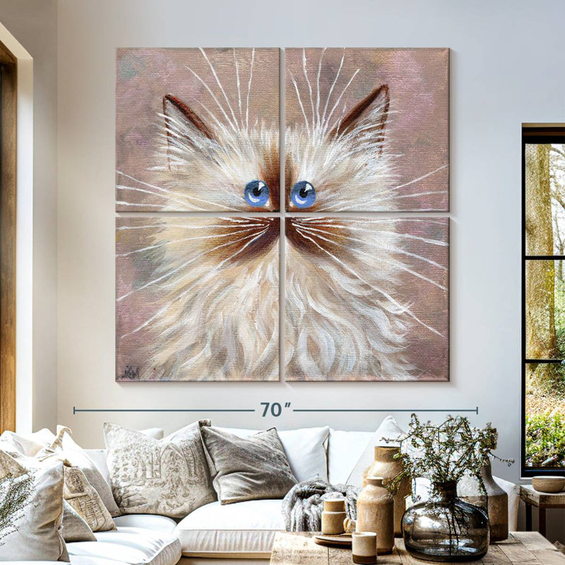 Chaton Brampt Seal Point, H 57 po x l 57 po