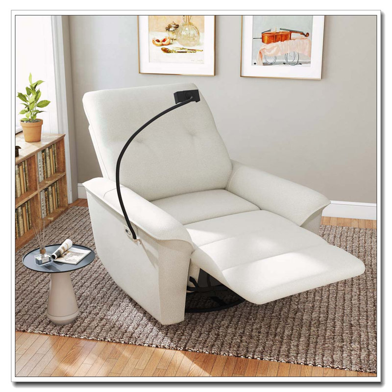 270° Power Swivel Rocker Recliner Chair, Beige
