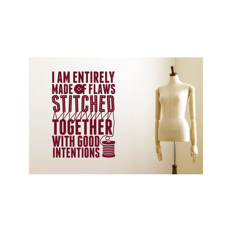 Non-Wall Damaging Wall Decal, Burgundy, Large