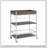 Durable Rolling Kitchen Cart with Three Tier Storage, Four Wine Bottle Rack, and Metal Frame for Enhanced Mobility and Organization-1758703464