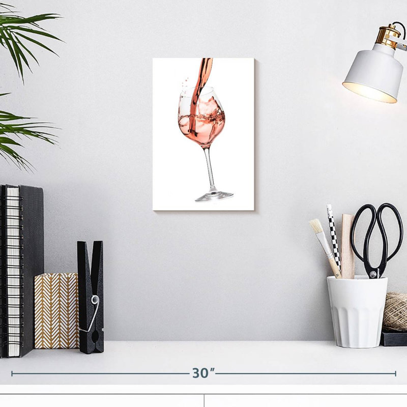 Yarlin Rose Wine Splash, 12" H x 8" W
