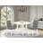 Linen White Finish Round Solid Wood Top Dining Table Set-1352274453-1362006194