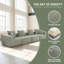 Canapé modulaire en L 111 po, assise profonde 100% mousse, chenille moelleuse, 5 coussins, livraison compressée, installation sans outil-701252406