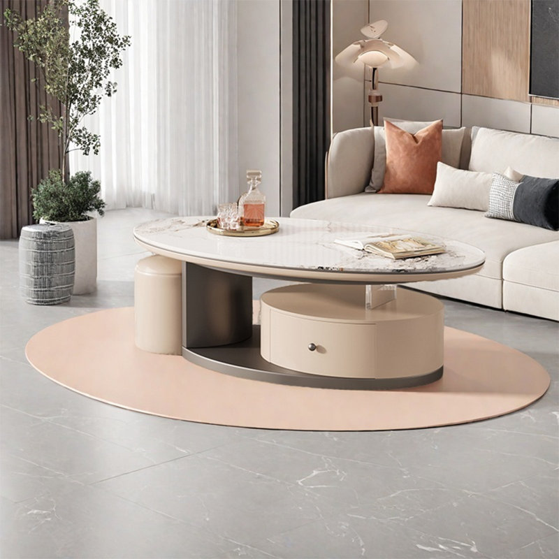 Table basse moderne moderne, H 16,5 po x L 55,1 po x l 31,5 po, Gris