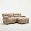 Canapé modulaire modulaire Cloud Cloud, siège en forme de L profond avec repose-pieds, canapé modulaire pour le salon, causeuse en flanelle avancée avec 4 coussins-1217815131