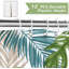 180×180cm Tropical Palm Leaf Shower Curtain, Waterproof Anti-Mildew Polyester Curtain with 12 Hooks-852364297