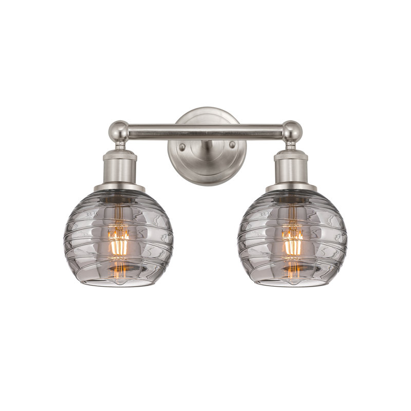 Cambria 2 - Light Dimmable Vanity Light, Satin Nickel, Light Smoke