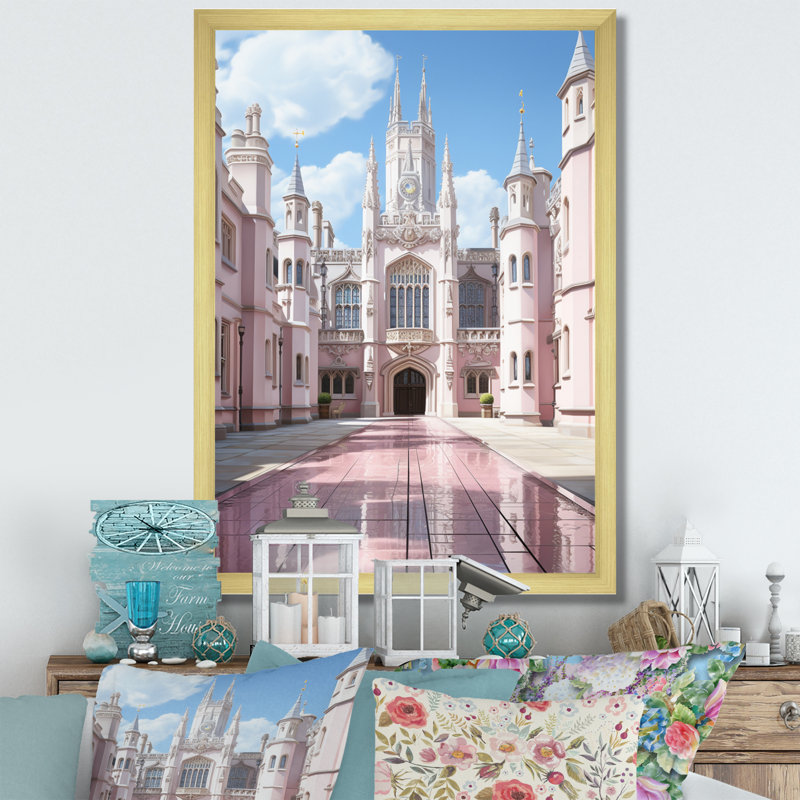 Université de Cambridge, reproduction extrêmement encadrée sur toile, H 40 po x l 30 po x P 1,5 po