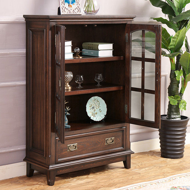 Armoire de rangement simple, Noyer