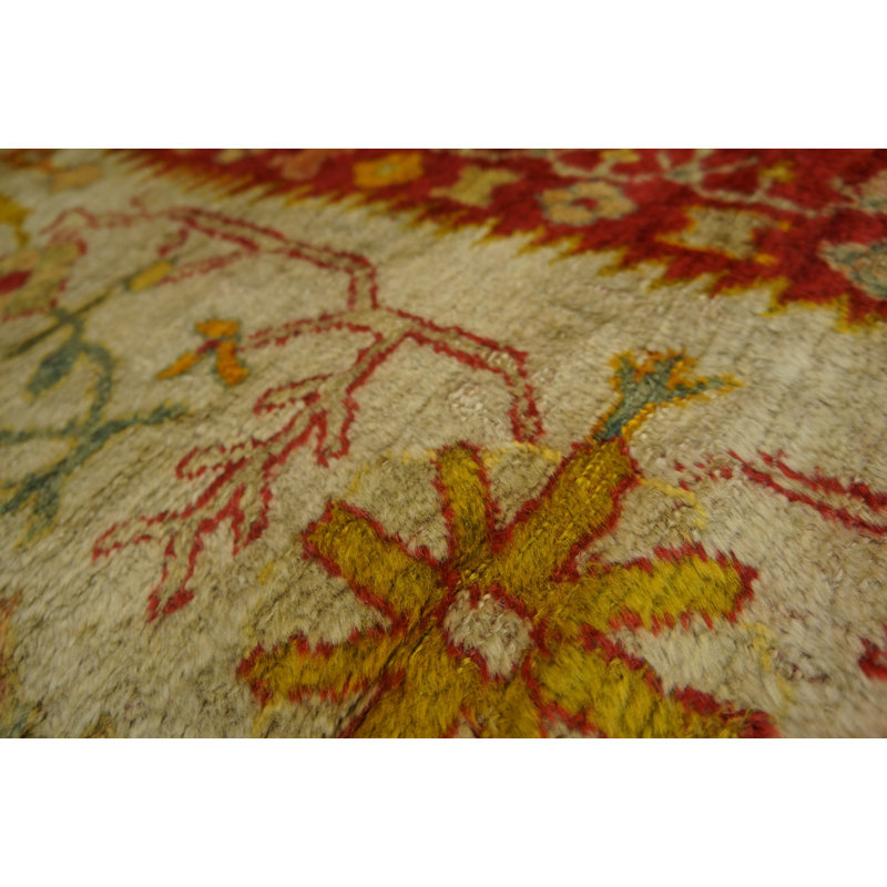 Tapis antique à motif médaillon turc antique Oushak - Angora