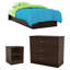 Ensemble de chambre à coucher configurable à lit plateforme simple Libra