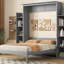 Grand lit escamotable mural avec tablettes-308099499-308099493