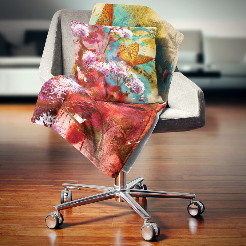 Coussin décoratif floral et coussin décoratif à motif, 16 po x 1 po, Coussin décoratif