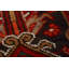 Tapis traditionnel rétro médaillon rouge 7 x 9