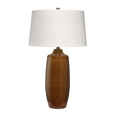 Toffee Ceramic Table Lamp, Cider Brown
