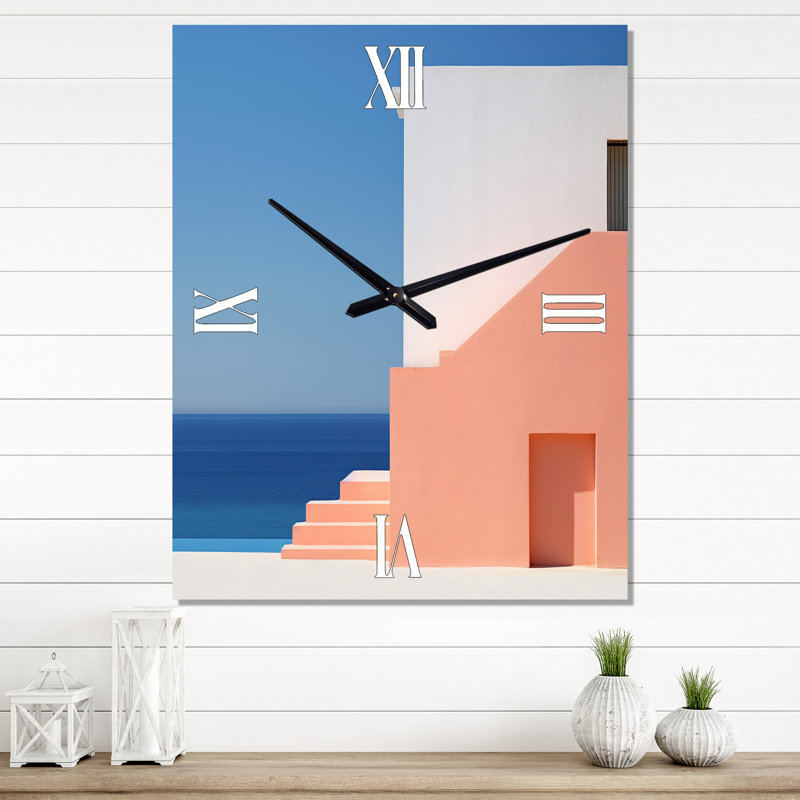 Horloge murale Beach House Architecture Dream Retreat III - City Buildings, Petit